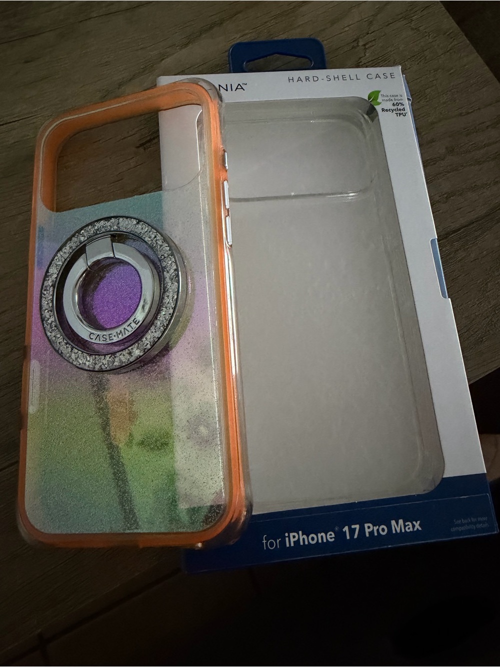 Case-Mate magnetic ring  and 2 Cases for iPhone 17 Pro Max - Multicolor/Orange